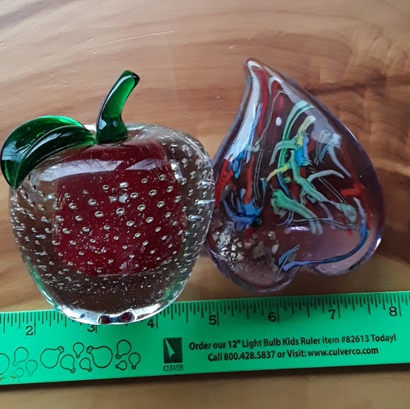 Vintage Other - Beautiful Murano Blown Glass Heart Paperweight
